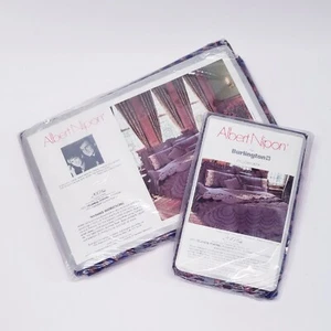 Vtg NEW Albert"Nipon Lace"Burlington Twin Fitted Sheet & Pillowcase Rose Floral  - Picture 1 of 4