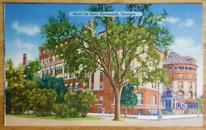 Hotel De Soto Savannah Georgia GA Postkarte PC 1930er Tichnor Brothers unbenutzt - Bild 1 von 1