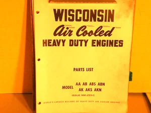 Wisconsin Engine Models AA AB ABS ABN AK AKN Engine PARTS MANUAL CATALOG - Picture 1 of 3