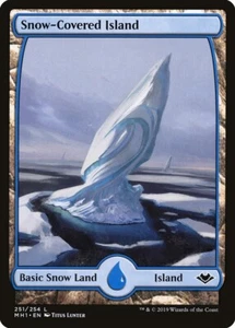 MTG Isola innevata NM Full Art Orizzonti Moderni Carta Magica Titus Lunter - Foto 1 di 3