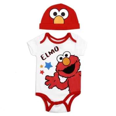 Conjunto de body y sombrero para bebé Sesame Street Elmo (tallas 9M a 18M) Foto 1 de 4