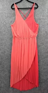 Mossimo Maxi Dress Womens 2XL Sleeveless Elastic Waist V-Neck Red Jersey NWT - Picture 1 of 16