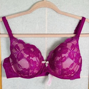 Sujetador Victoria's Secret Body de Victoria Forrado Demi Push Up Fuscia Encaje 34D - Imagen 1 de 13