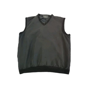 Proquip Golf Sleeveless V Neck top Windshield Black Medium FLAWS pockets - Picture 1 of 12