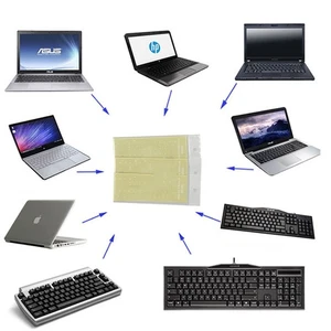 White Hebrew Laptop/Desktop Keyboard Alphabet Sticker on Transparent Backgrou WF - Picture 1 of 9