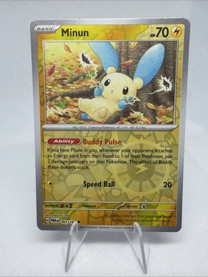 Reverse Holo Minun 061/182 Common SV04: Paradox Rift NM - Image 1 of 2
