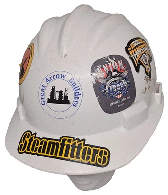 Bullard S61 Hard Hat Great Arrow Pittsburgh Teamsters Steamfitters Union 833 PBQ - Image 1 of 4
