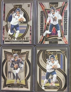 2024 Panini Select Football Caleb Williams 4 Card Rookie Trading Lot - Bild 1 von 2