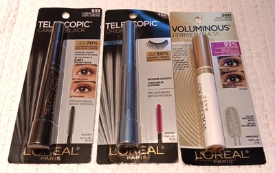 L'oreal Paris Mascara Lot Volume 300 White Primer Telescopic 925 Carbon Blk 935 - Image 1 of 4