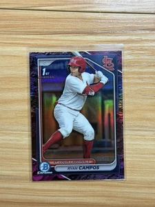 Ryan Campos 2024 Bowman Draft Chrome 1st Fuchsia Lunar Refractor /199 Cardinals - Bild 1 von 3