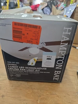 Hampton bay 91381 1-Light Multi-Finish Ceiling Fan Globe LED Light Kit 🔷 - Image 1 of 3