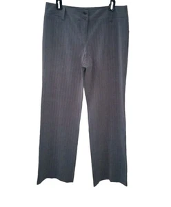 New Directions Womens Gray Pinstripe Wide Leg Dress Pants Size 10 Stretch NWT - Picture 1 of 7