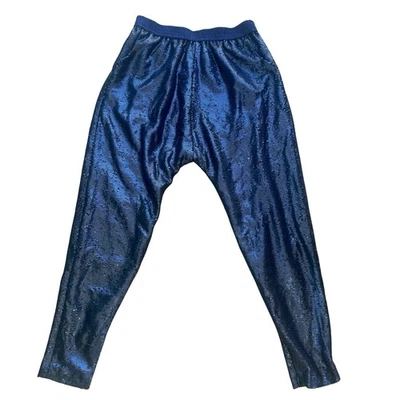 Calça Finders Keepers Feminina Take A Walk Zíper no Tornozelo Azul Marinho Lantejoulas Tamanho Pequeno - Imagem 1 de 4