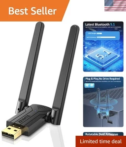 ZEXMTE USB Bluetooth Adapter für PC, Long Range Bluetooth USB Adapter für Fenster - Bild 1 von 10