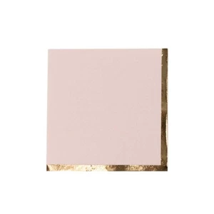 50 Soft 2 Ply Disposable Dinner Cocktail Paper Napkins Gold Foil Edge Napkins - Picture 1 of 121