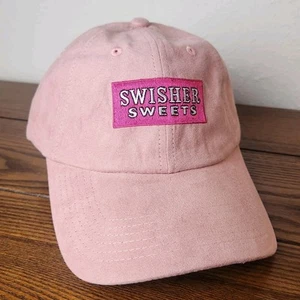 Swisher Sweets Cigars Strapback Pink Hat Cap Sueded Faux Micro Suede NEW - Picture 1 of 17