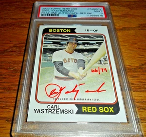 2023 Topps Heritage Carl Yastrzemski Real One Auto Red Ink SIGNED PSA 9 MINT 🥎 - Bild 1 von 3