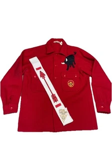 Vintage 60s Philmont Boy Scout Ranch BSA Wool Jacket With Sash Size 42 - Bild 1 von 7