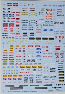 NASCAR DECAL 1993 INDIVIDUAL STOCK CAR FENDER CONTINGENCIES -SLIXX -  1/24 - Image 1 of 3
