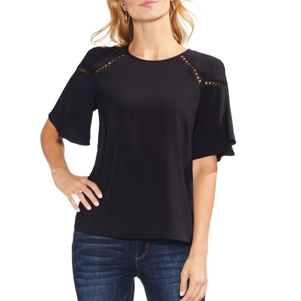 VINCE CAMUTO новый женщин плеча Fagotting отделки блузка рубашка Топ TEDO - Изображение 1 из 1