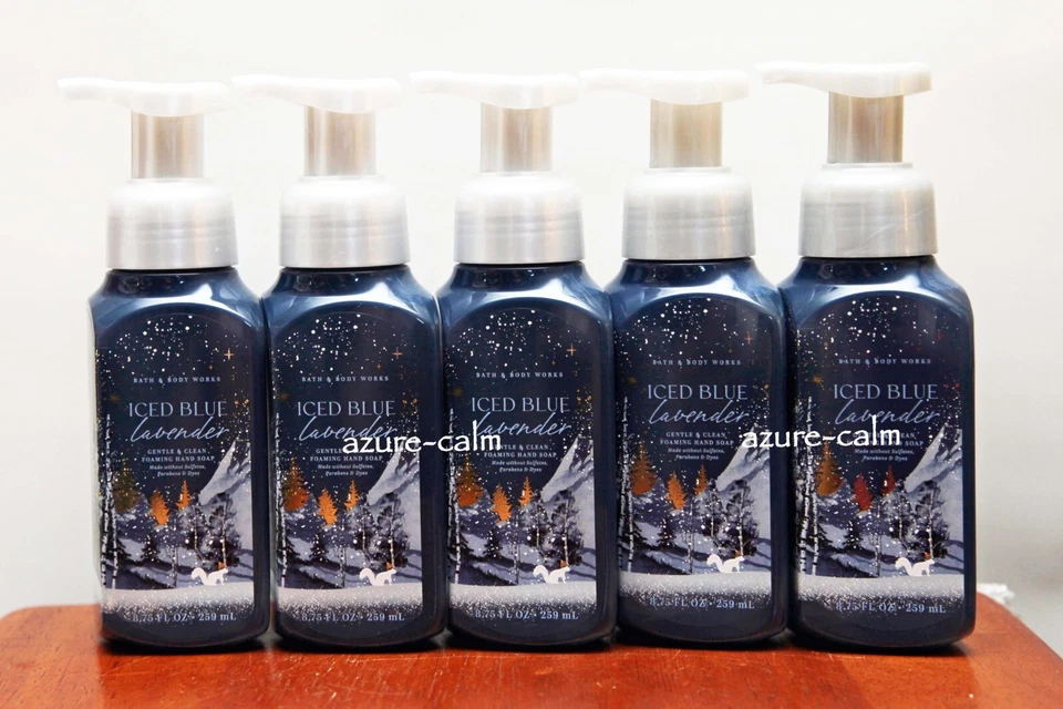 Bath Body Works ICED BLUE LAVENDER 8.75oz Foaming Hand Soap x 5 - Image 1 of 1