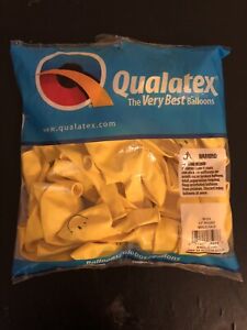 Lot of 50 11″ Smile / Smiley Face Yellow Latex balloons - Qualatex - Helium 
