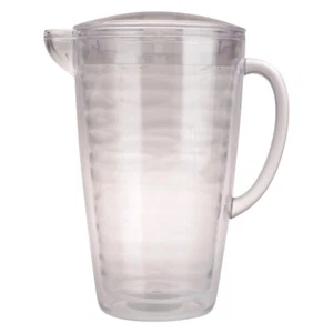 Jarra transparente de doble pared de 2,5 cuartos apta para lavavajillas casa de picnic té helado agua - Imagen 1 de 5