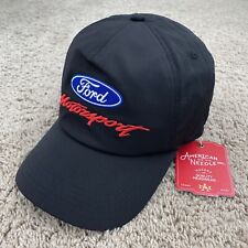 Ford Motorsport Hat America Needle Adjustable Snapback Patch Logo Cap Black NWT