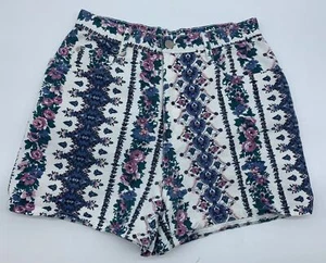 Abbigliamento donna pantaloncino BeBop vintage anni 90 vita alta floreale taglia 13 - Foto 1 di 4