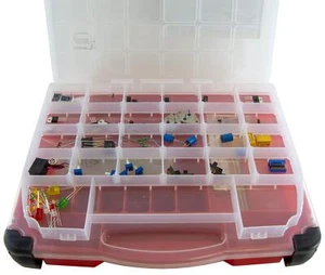 90 Piece Electronic Components Hobby Pack - Includes LEDs, Photocells, Regula... - Picture 1 of 3