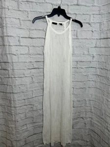Tahari Crochet Maxi Dress White Size M Swim Coverup Summer Beach NWT - Picture 1 of 3