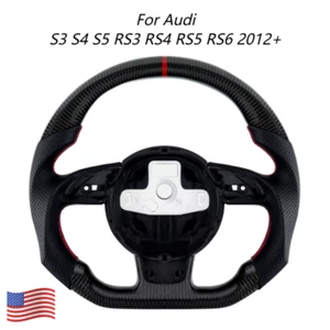 Volante de fibra de carbono para Audi S3 S4 S5 RS3 RS4 RS5 RS6 2012+ - Imagen 1 de 6