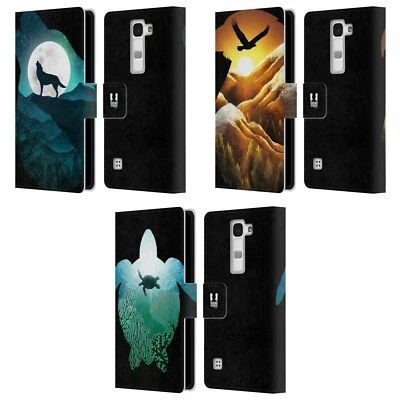 HEAD CASE ANIMAL DOUBLE EXPOSURE LEATHER BOOK CASE & WALLPAPER FOR LG PHONES 2 - Image 1 of 4