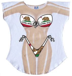 Camiseta de bikini California Republic ropa divertida para dama - Imagen 1 de 2