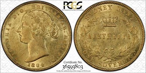 Soberano de 1864S en PCGS AU58+ - Imagen 1 de 3
