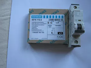 INTERRUPTOR CIRCUITO MCB MCB DE UN SOLO POLO SIEMENS 5SY61 B10 10 AMP (5SY6 110-6). - Imagen 1 de 1