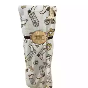 Cowboy Cowgirl Boots Cozy Throw Blanket - Picture 1 of 4