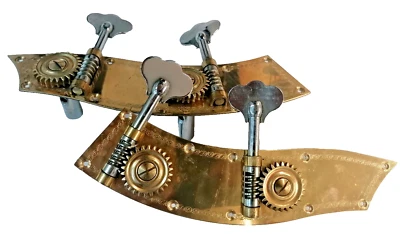 Set Meccaniche per Contrabbasso 3/4 Completo in Ottone Stile Tirolese Dorato - Image 1 of 4