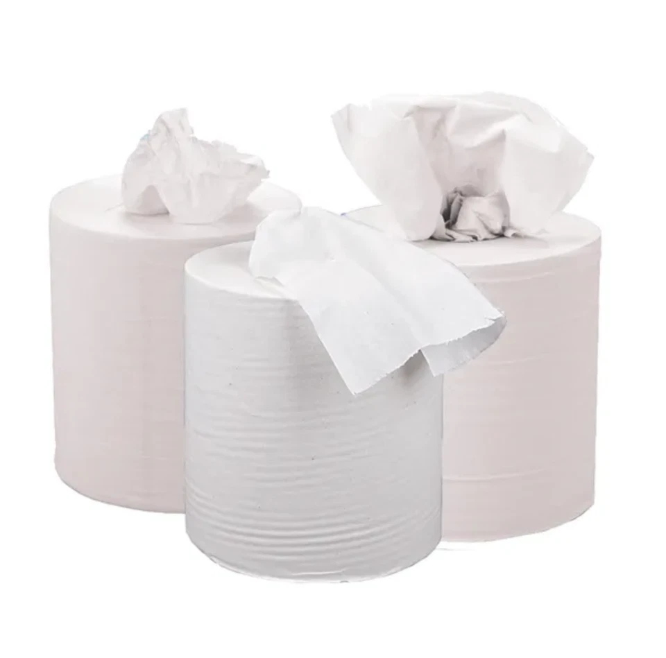 6 Rolls 2Work 2-Ply Centrefeed Roll 150m White KF03804 Free 24h Delivery