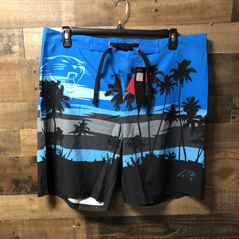 New FOCO NFL Carolina Panthers Swim Shorts Size XXL Cover