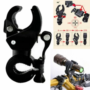 360 Degree Rotation Bicycle Flashlight Holder Bike Torch Mount Clamp Clip Holder - Picture 1 of 12