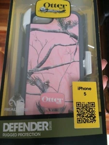 ¡Nuevo! OtterBox Defender Apple iPhone 5 con clip para cinturón rosa/blanco naturaleza nuevo con caja - Imagen 1 de 8