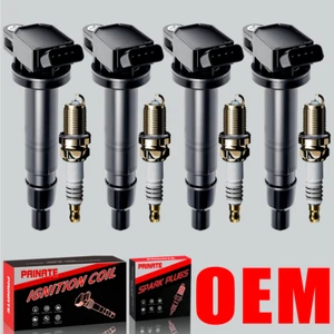 Brand 4X OEM Ignition Coil & 4X Iridium Spark Plugs For Toyota Tacoma 2.7L UF495 - Picture 1 of 14
