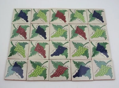 20 Stück Fliesen 10x10 Motiv: Trauben blau, grün, rot [22-06-10] - Bild 1 von 3
