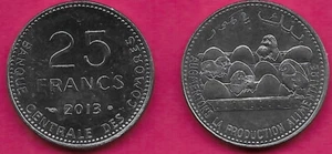 COMOROS 25 FRANCS 2013 UNC FAO,EGGS WITH FOUR CHICKS chicks hatching (Poultry fa - Picture 1 of 1