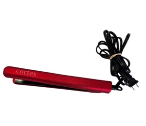 Cortex 1.25" Platinum Black Series Red Professional Hair Straightener Flat Iron - Picture 1 of 6