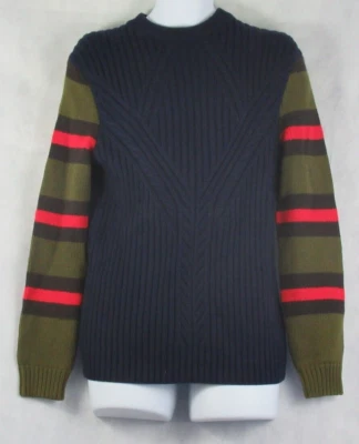 Perry Ellis Men's Heavyweight Knit Long Sleeve Sweater, Dark Blue Multi, Small - Image 1 of 2