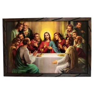 Mrcjsales - Last Supper - Rustic Frame, Ultima Cena, Unique Symbol of Hope & Lov - Picture 1 of 8