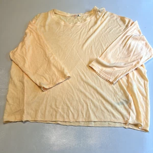 Sundry Damen Top Gr. 1 Strick Baumwollmischung Oversize Relaxed Fit Gelb - Bild 1 von 9