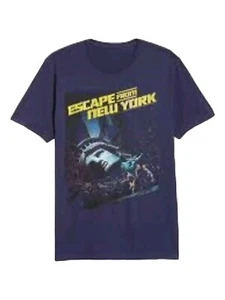 New Escape From New York Mens Size Medium Navy Blue Cotton Sci-Fi Action Tee - Picture 1 of 2